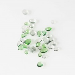 Glass Droplets - Green and Clear